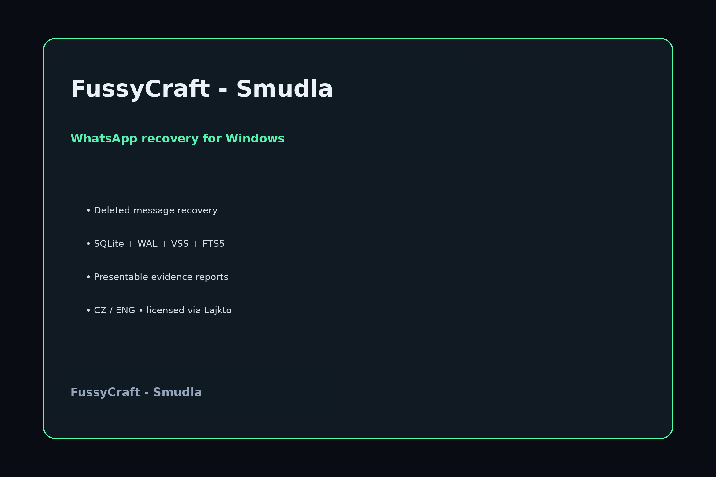 FussyCraft - Smudla