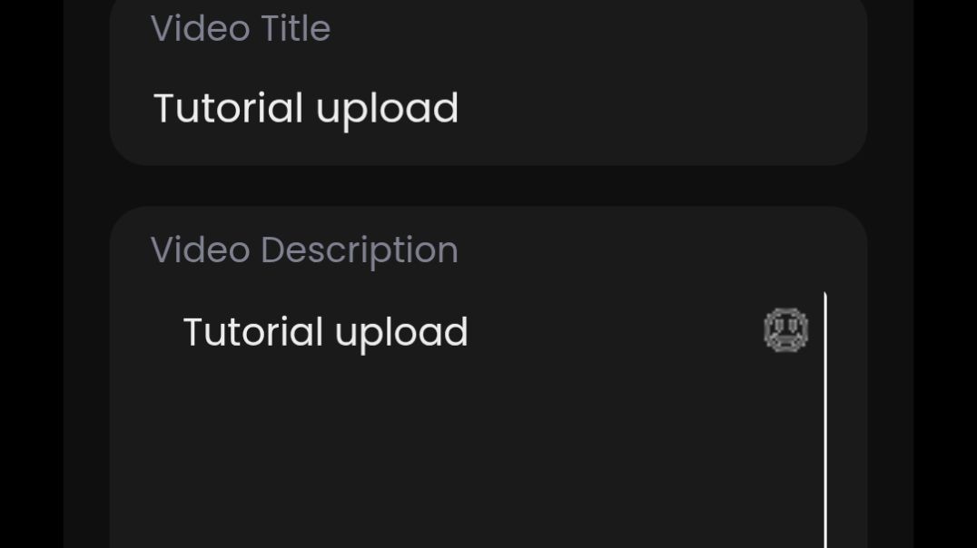 Tutorial upload